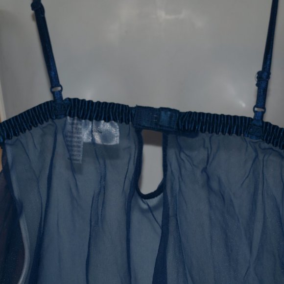 FREDRICK'S OF HOLLYWOOD BABYDOLL Blue Lace SIZE S USED ONCE - Picture 8 of 10
